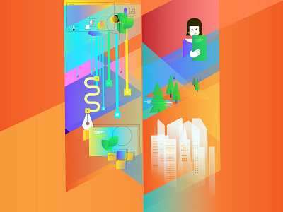 Journey design illustration ui ux