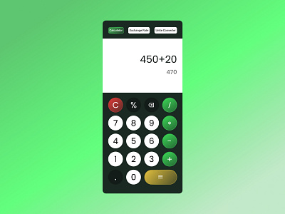 Daily UI 004 app design bottons calculator daily ui challenge figma gradient graphic design ui ui components user interface ux web design