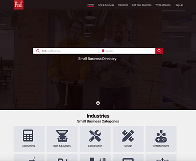 FindI Business Listing Website Case Study business finder designer logo small business tech ui ux ux design web design website women in tech