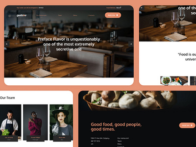 Desktop version - Restaurant Figma UI Template (for sale) bar branding creative market desktop desktop version figma figma template landing landing page microsite mobile mockup pub restaurant template ui ui designer ux