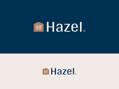 Hazel Home Care blue branding brown calm classic clean eco hazel home home care house leaf leaves logo logotype natural nut rest symbol tree