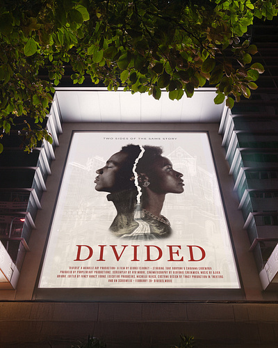 Divided Movie Poster Design graphic design visual design