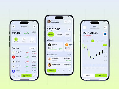 Crypto investment app application crypto crypto invest investment investment application mobile app ui