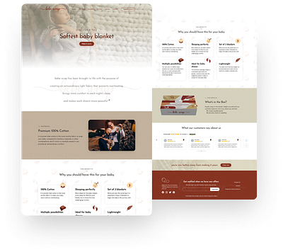 Bebe Wrap - baby product landing page design design ui ux