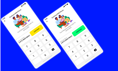 Sign up With Phone Verification Page android app design illustration sign up signup page typography ui ux vector verification page