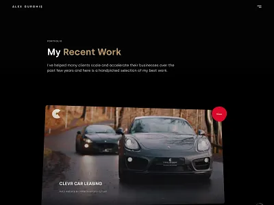 Creative Portfolio animation auto automotive business clean creative dark design inspiration landing portfolio project responsive saas ui ux uxui website