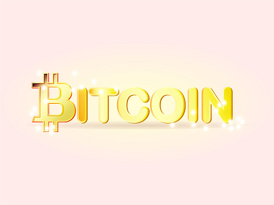 Golden Bitcoin with light drips bitcoin branding btc crypto currency ecommerce gold gold bitcoin gold lettering golden graphic design illustration investiment logo metal money typography vector virtual yellow metal