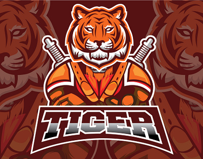 Tiger & Mascot Logo Design branding design gaming logo graphic design illustration illustrator logo mascot mascot logo mascot logo design sport logo typography