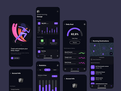 Activity Tracker App adobe xd design figma mobile ui ui design ux ux design