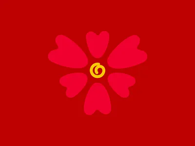 Helena Diniz brand branding design dz9 flower icon illustration logo red vector