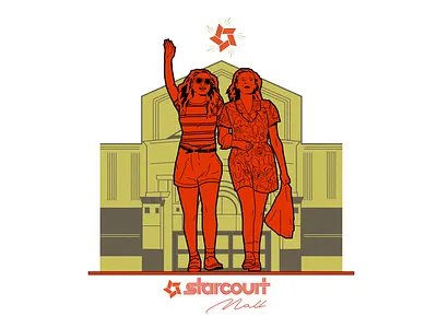 Starcourt Mall 80s 80s style design digital art digital illustration graphic design hawkins indiana illustration illustration art illustrator ilustracion lud0 lud089 mashup mashup illustration soviet soviet poster starcourt mall stranger things