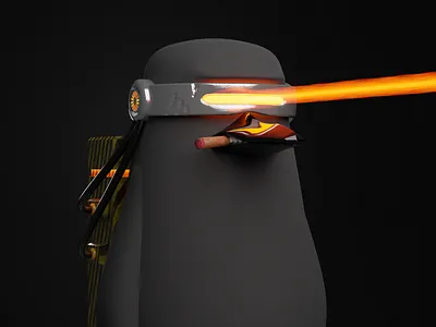 Imperial Commander Pingu 3d character design crypto nft
