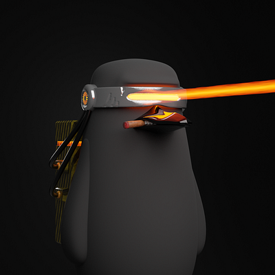 Imperial Commander Pingu 3d character design crypto nft