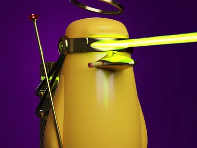 Holy Supreme Laser Pengu 3d character design crypto nft