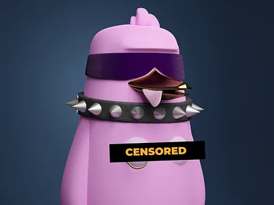 Kinky Pengu 3d character design crypto nft