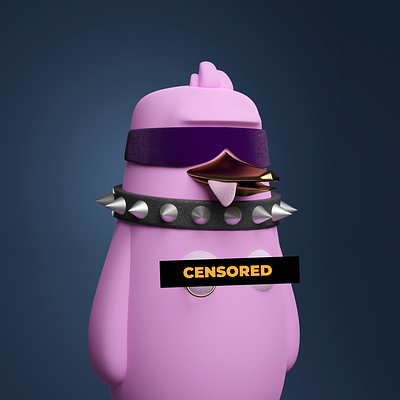 Kinky Pengu 3d character design crypto nft