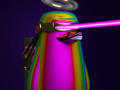 Overkill Pengu 3d character design crypto nft