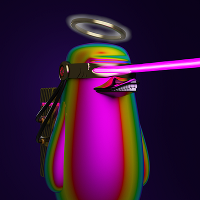 Overkill Pengu 3d character design crypto nft