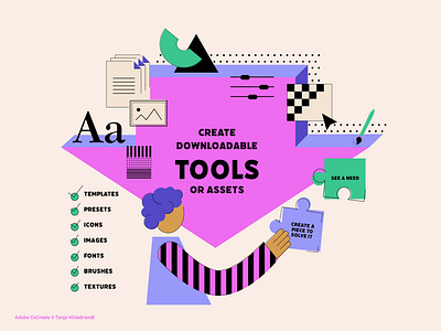 Adobe MAX CoCreate — Illustrated Session Notes abstract adobe adobemax design flatillustration graphic design illustration infographic patterndesign vector vectorillustration