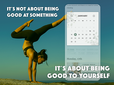 Daily UI Challenge 038 (Calendar) app branding calendar daily 100 challenge daily ui design graphic design mobile app mobile version ui yoga yoga studio