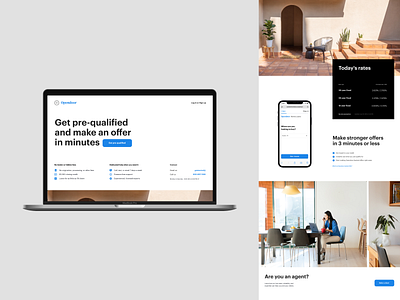 Mortgage product page layout cta hero house landing page layout loan mortgage real estate swiss ui web whitespace
