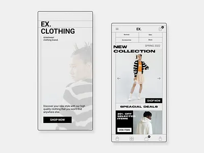 Clothing Store App app figma landingpage ui ui designer uiux user interface ux ux designer webdesign website