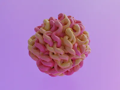 Colorful Ramen Ball 3d 3d design 3d model abstract 3d abstract art abstract blender blender learning blender ramen simple model in blender