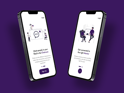 Onboarding Screens app designonboarding mentor mentorship mobile ui