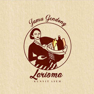 Larisma Jamu Gendong, a Herbal Medicine Logo branding design graphic design icon illustration logo vector