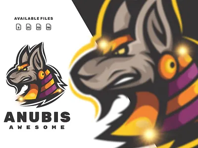 anubis animation anubis branding design esport flat game illustration logo typography vector