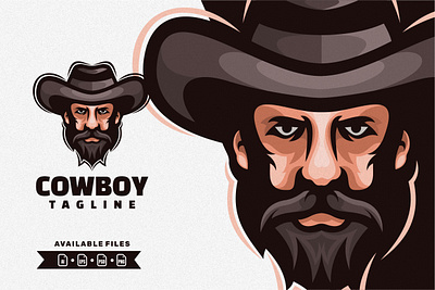 cowboy american animation branding cowboy design esport flat game illustration logo vector