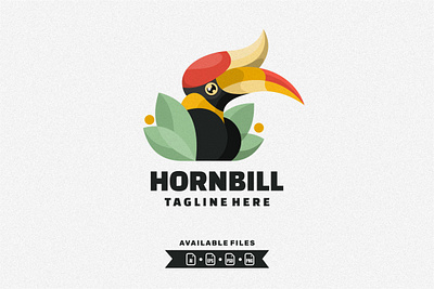 hornbill animation bird branding cartoon design flat illustration logo vector