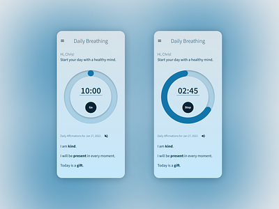 Countdown Timer countdown dailyui meditation mental health timer ui visual design