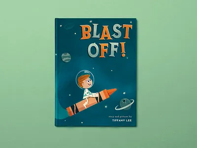 Rocket Boy kid art spaceship