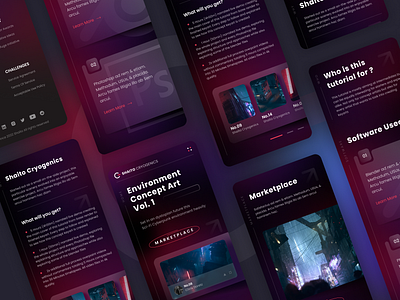 Project Marketplace - Responsive Web cyberpunk dark mode design marketplace mobile mobile design project responsive ui ux web design