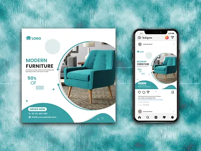 Social Media Furniture Post Banner banner banner design branding design furniture graphic design illustration instagram post logo post banner social media social media post banner template twoitter vector