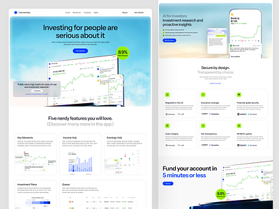 Investing Platform Landing Page bitcoin blockchain crypto landing page cryptocurrency defi dex education exchange fintech invest investing learn nft saas