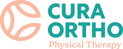 Logo: Cura Ortho Physical Therapy bone design logo ortho physical therapy vertabrae