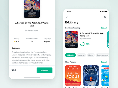 Linkonec - E-Library Page (Light Mode) app digital library e learning e reader ebook ios app library light mode minimal mobile mobile app online course online learning social media students study app teacher ui ui kit ux