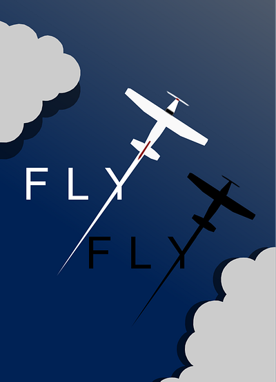 Fly High aeroplane clean graphic design illustration inspiration minimal vector