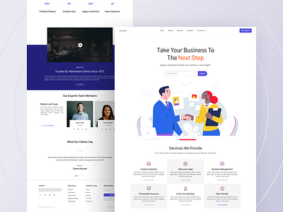 Consult business landing page agency landing page agency website business business agency business landing page creative design homepage landing landing page marketing marketing agency startup ui uidesign uiux web design web page webdesign website website design