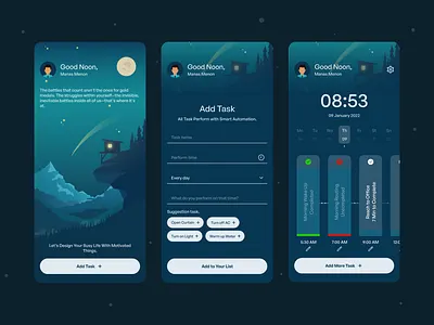 Smart Automation App app design clean ui controller home automation landing page minimal mobile app remote control smart devices uiux