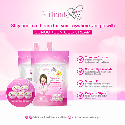 BSEI Sunscreen gel-cream Advertisement layout