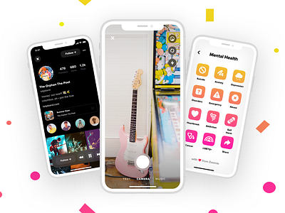 Social Media App app app design design facebook instagram jake bryant meta mobile app mobile app design mobile design mobile ui mobile ux photo photography snapchat social social app social media social network zoomie