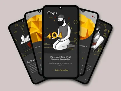 404 Screen app design illustration typography ui ux vector