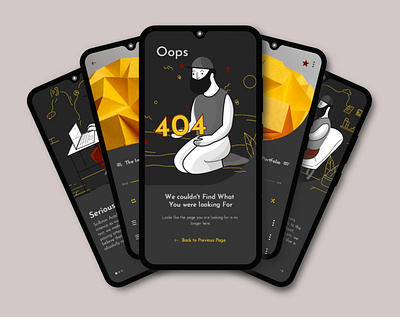 404 Screen app design illustration typography ui ux vector