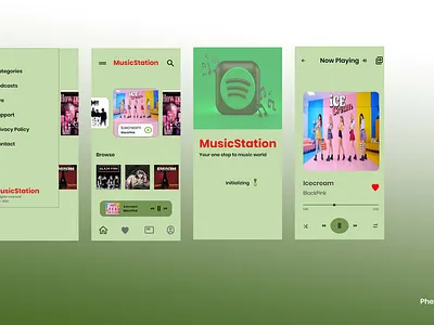 Music App adobe xd app branding design graphic design interaction ui user experience ux