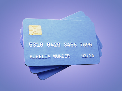 Give me some credit (card) 3d blender credit card icon illustration