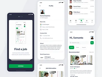 Find a Job | Mobile App app design clean design freelance icons illustration job job app job application job list job trigger minimal mobile app design mobile design ui ui design ui kit ui kits user interface ux