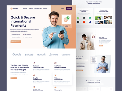 Fintech II - Web Landing Page clean credit card design fintech fintech platform landing page landingpage online banking payoneer paypal ui uidesign uiux design ux website landing page wise